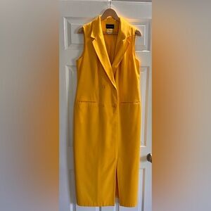 Vintage Style Vest Dress - Double Breasted Tuxedo Vest Dress with Split